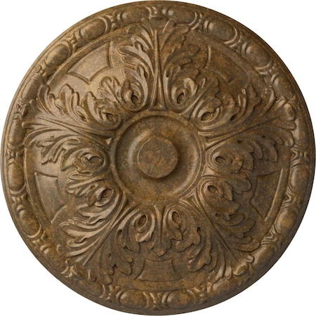 Ekena Millwork Granada Ceiling Medallion (Fits Canopies up to 4 1/4"), Hnd-Painted Rubbed Bronze, 15 3/4"OD x 5/8"P CM16GARZS